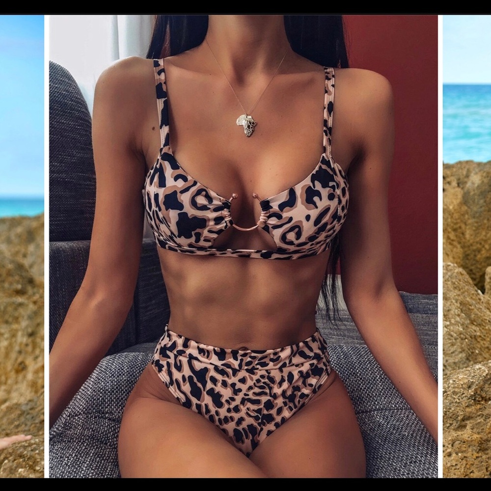 Sanori leopard Malta bikini top and bottom